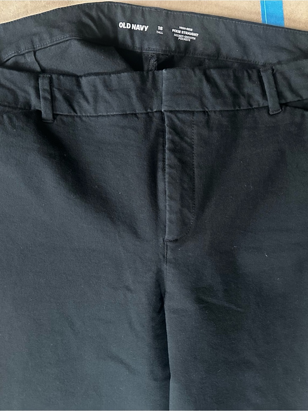 Old Navy Black Pixie Straight Pants - Sleek Straight Fit 18 Tall
